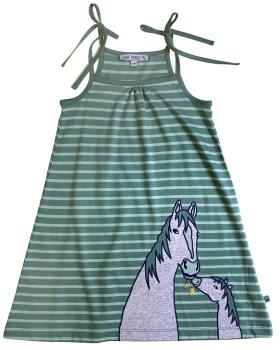 Enfant Terrible Kleid Pferde grün aus 100% Bio Baumwolle